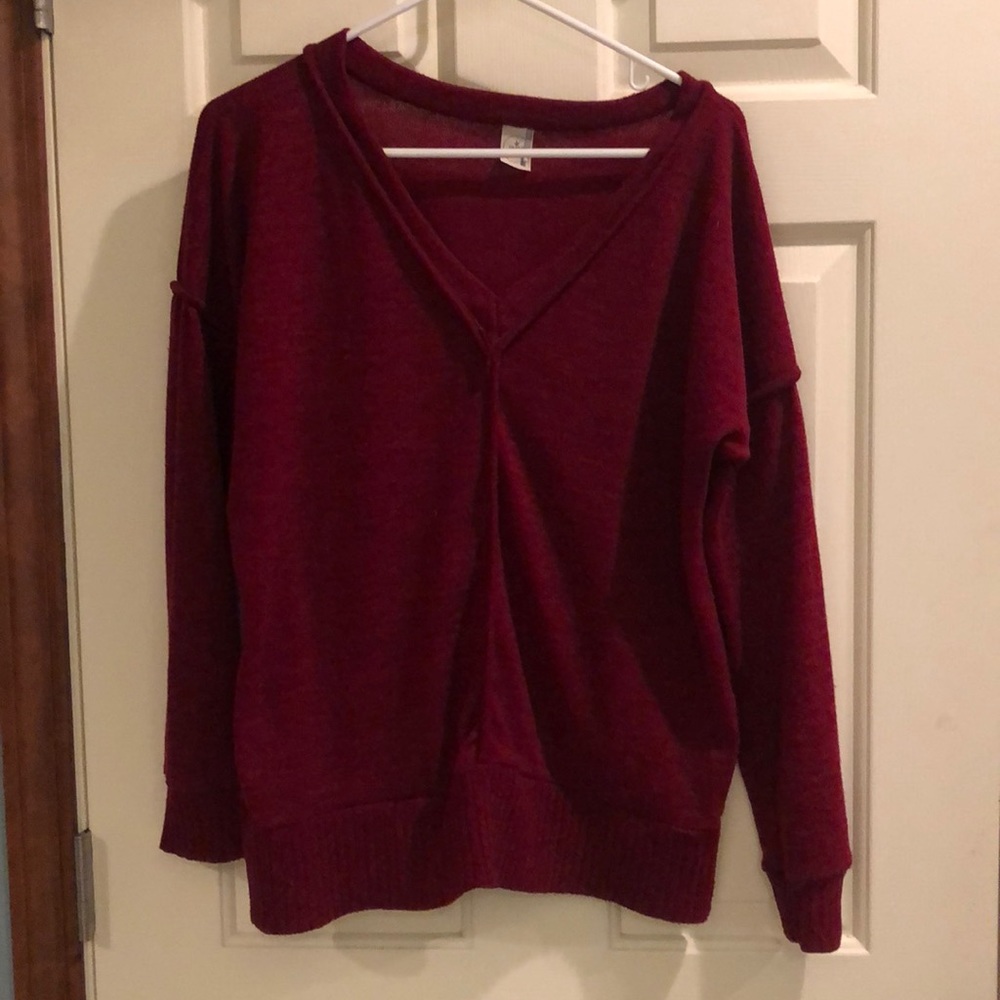 Red paper crane sweater medium